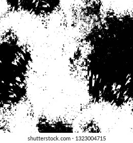 Rough, scratch, splatter grunge pattern design brush strokes. Overlay texture. Faded black-white dyed paper texture. Sketch grunge design. Use for poster, cover, banner, mock-up, stickers layout.