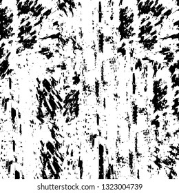 Rough, scratch, splatter grunge pattern design brush strokes. Overlay texture. Faded black-white dyed paper texture. Sketch grunge design. Use for poster, cover, banner, mock-up, stickers layout.