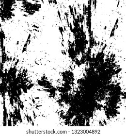 Rough, scratch, splatter grunge pattern design brush strokes. Overlay texture. Faded black-white dyed paper texture. Sketch grunge design. Use for poster, cover, banner, mock-up, stickers layout.