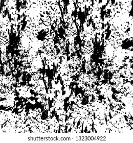 Rough, scratch, splatter grunge pattern design brush strokes. Overlay texture. Faded black-white dyed paper texture. Sketch grunge design. Use for poster, cover, banner, mock-up, stickers layout.