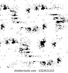 Rough, scratch, splatter grunge pattern design brush strokes. Overlay texture. Faded black-white dyed paper texture. Sketch grunge design. Use for poster, cover, banner, mock-up, stickers layout.
