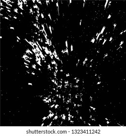 Rough, scratch, splatter grunge pattern design brush strokes. Overlay texture. Faded black-white dyed paper texture. Sketch grunge design. Use for poster, cover, banner, mock-up, stickers layout.