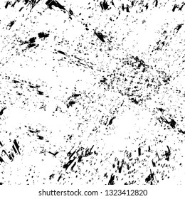 Rough, scratch, splatter grunge pattern design brush strokes. Overlay texture. Faded black-white dyed paper texture. Sketch grunge design. Use for poster, cover, banner, mock-up, stickers layout.