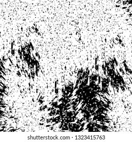 Rough, scratch, splatter grunge pattern design brush strokes. Overlay texture. Faded black-white dyed paper texture. Sketch grunge design. Use for poster, cover, banner, mock-up, stickers layout.