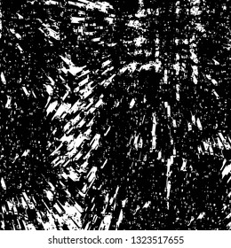 Rough, scratch, splatter grunge pattern design brush strokes. Overlay texture. Faded black-white dyed paper texture. Sketch grunge design. Use for poster, cover, banner, mock-up, stickers layout.