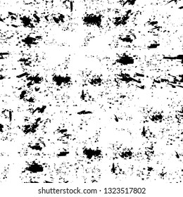 Rough, scratch, splatter grunge pattern design brush strokes. Overlay texture. Faded black-white dyed paper texture. Sketch grunge design. Use for poster, cover, banner, mock-up, stickers layout.