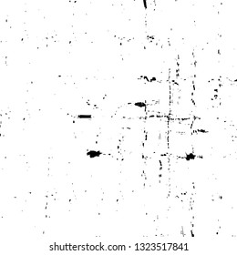 Rough, scratch, splatter grunge pattern design brush strokes. Overlay texture. Faded black-white dyed paper texture. Sketch grunge design. Use for poster, cover, banner, mock-up, stickers layout.