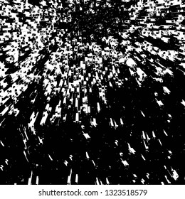 Rough, scratch, splatter grunge pattern design brush strokes. Overlay texture. Faded black-white dyed paper texture. Sketch grunge design. Use for poster, cover, banner, mock-up, stickers layout.