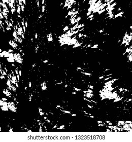 Rough, scratch, splatter grunge pattern design brush strokes. Overlay texture. Faded black-white dyed paper texture. Sketch grunge design. Use for poster, cover, banner, mock-up, stickers layout.