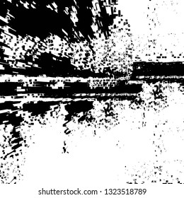 Rough, scratch, splatter grunge pattern design brush strokes. Overlay texture. Faded black-white dyed paper texture. Sketch grunge design. Use for poster, cover, banner, mock-up, stickers layout.
