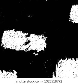 Rough, scratch, splatter grunge pattern design brush strokes. Overlay texture. Faded black-white dyed paper texture. Sketch grunge design. Use for poster, cover, banner, mock-up, stickers layout.