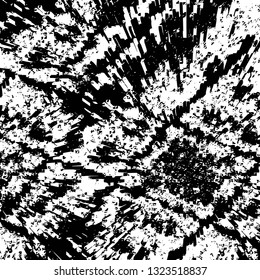 Rough, scratch, splatter grunge pattern design brush strokes. Overlay texture. Faded black-white dyed paper texture. Sketch grunge design. Use for poster, cover, banner, mock-up, stickers layout.