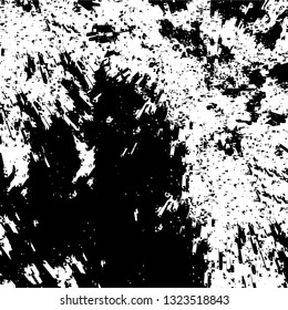 Rough, scratch, splatter grunge pattern design brush strokes. Overlay texture. Faded black-white dyed paper texture. Sketch grunge design. Use for poster, cover, banner, mock-up, stickers layout.