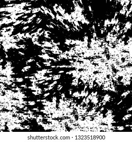 Rough, scratch, splatter grunge pattern design brush strokes. Overlay texture. Faded black-white dyed paper texture. Sketch grunge design. Use for poster, cover, banner, mock-up, stickers layout.
