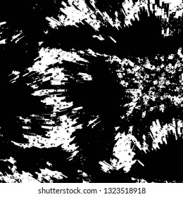 Rough, scratch, splatter grunge pattern design brush strokes. Overlay texture. Faded black-white dyed paper texture. Sketch grunge design. Use for poster, cover, banner, mock-up, stickers layout.