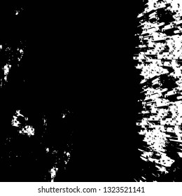 Rough, scratch, splatter grunge pattern design brush strokes. Overlay texture. Faded black-white dyed paper texture. Sketch grunge design. Use for poster, cover, banner, mock-up, stickers layout.