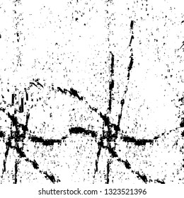 Rough, scratch, splatter grunge pattern design brush strokes. Overlay texture. Faded black-white dyed paper texture. Sketch grunge design. Use for poster, cover, banner, mock-up, stickers layout.