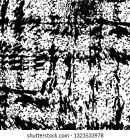 Rough, scratch, splatter grunge pattern design brush strokes. Overlay texture. Faded black-white dyed paper texture. Sketch grunge design. Use for poster, cover, banner, mock-up, stickers layout.