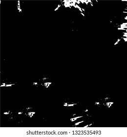 Rough, scratch, splatter grunge pattern design brush strokes. Overlay texture. Faded black-white dyed paper texture. Sketch grunge design. Use for poster, cover, banner, mock-up, stickers layout.