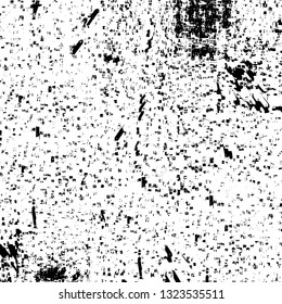 Rough, scratch, splatter grunge pattern design brush strokes. Overlay texture. Faded black-white dyed paper texture. Sketch grunge design. Use for poster, cover, banner, mock-up, stickers layout.