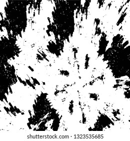 Rough, scratch, splatter grunge pattern design brush strokes. Overlay texture. Faded black-white dyed paper texture. Sketch grunge design. Use for poster, cover, banner, mock-up, stickers layout.