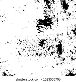 Rough, scratch, splatter grunge pattern design brush strokes. Overlay texture. Faded black-white dyed paper texture. Sketch grunge design. Use for poster, cover, banner, mock-up, stickers layout.