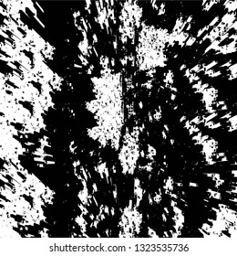 Rough, scratch, splatter grunge pattern design brush strokes. Overlay texture. Faded black-white dyed paper texture. Sketch grunge design. Use for poster, cover, banner, mock-up, stickers layout.