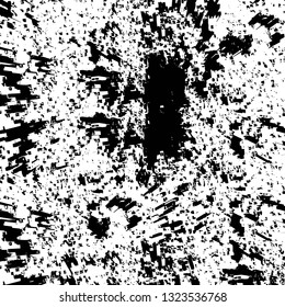 Rough, scratch, splatter grunge pattern design brush strokes. Overlay texture. Faded black-white dyed paper texture. Sketch grunge design. Use for poster, cover, banner, mock-up, stickers layout.