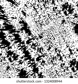 Rough, scratch, splatter grunge pattern design brush strokes. Overlay texture. Faded black-white dyed paper texture. Sketch grunge design. Use for poster, cover, banner, mock-up, stickers layout.