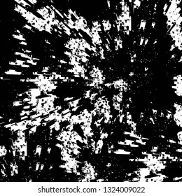 Rough, scratch, splatter grunge pattern design brush strokes. Overlay texture. Faded black-white dyed paper texture. Sketch grunge design. Use for poster, cover, banner, mock-up, stickers layout.