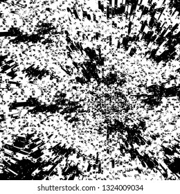 Rough, scratch, splatter grunge pattern design brush strokes. Overlay texture. Faded black-white dyed paper texture. Sketch grunge design. Use for poster, cover, banner, mock-up, stickers layout.