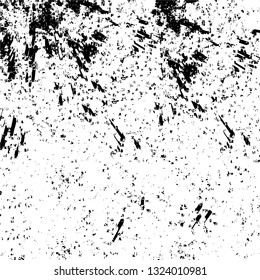 Rough, scratch, splatter grunge pattern design brush strokes. Overlay texture. Faded black-white dyed paper texture. Sketch grunge design. Use for poster, cover, banner, mock-up, stickers layout.
