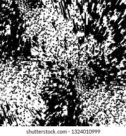 Rough, scratch, splatter grunge pattern design brush strokes. Overlay texture. Faded black-white dyed paper texture. Sketch grunge design. Use for poster, cover, banner, mock-up, stickers layout.