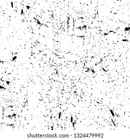Rough, scratch, splatter grunge pattern design brush strokes. Overlay texture. Faded black-white dyed paper texture. Sketch grunge design. Use for poster, cover, banner, mock-up, stickers layout.