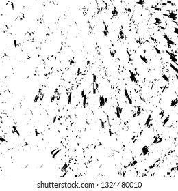 Rough, scratch, splatter grunge pattern design brush strokes. Overlay texture. Faded black-white dyed paper texture. Sketch grunge design. Use for poster, cover, banner, mock-up, stickers layout.