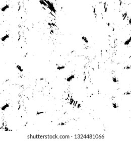 Rough, scratch, splatter grunge pattern design brush strokes. Overlay texture. Faded black-white dyed paper texture. Sketch grunge design. Use for poster, cover, banner, mock-up, stickers layout.