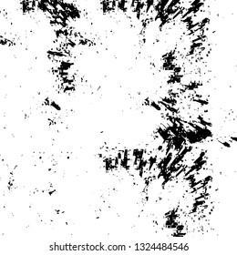 Rough, scratch, splatter grunge pattern design brush strokes. Overlay texture. Faded black-white dyed paper texture. Sketch grunge design. Use for poster, cover, banner, mock-up, stickers layout.