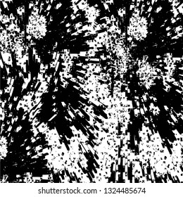 Rough, scratch, splatter grunge pattern design brush strokes. Overlay texture. Faded black-white dyed paper texture. Sketch grunge design. Use for poster, cover, banner, mock-up, stickers layout.