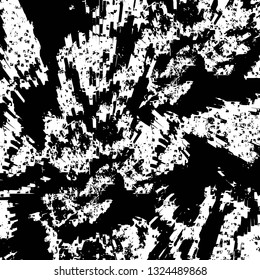 Rough, scratch, splatter grunge pattern design brush strokes. Overlay texture. Faded black-white dyed paper texture. Sketch grunge design. Use for poster, cover, banner, mock-up, stickers layout.