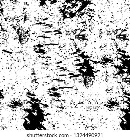 Rough, scratch, splatter grunge pattern design brush strokes. Overlay texture. Faded black-white dyed paper texture. Sketch grunge design. Use for poster, cover, banner, mock-up, stickers layout.