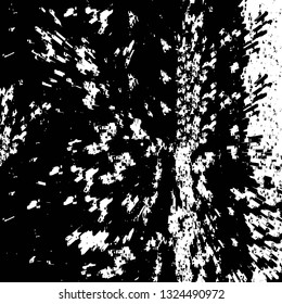 Rough, scratch, splatter grunge pattern design brush strokes. Overlay texture. Faded black-white dyed paper texture. Sketch grunge design. Use for poster, cover, banner, mock-up, stickers layout.