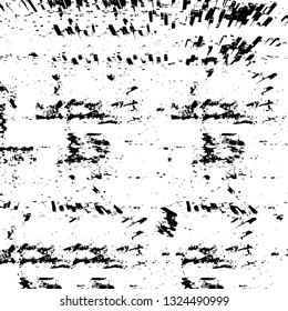 Rough, scratch, splatter grunge pattern design brush strokes. Overlay texture. Faded black-white dyed paper texture. Sketch grunge design. Use for poster, cover, banner, mock-up, stickers layout.