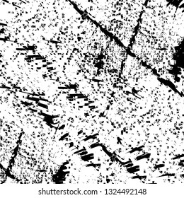 Rough, scratch, splatter grunge pattern design brush strokes. Overlay texture. Faded black-white dyed paper texture. Sketch grunge design. Use for poster, cover, banner, mock-up, stickers layout.