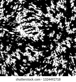 Rough, scratch, splatter grunge pattern design brush strokes. Overlay texture. Faded black-white dyed paper texture. Sketch grunge design. Use for poster, cover, banner, mock-up, stickers layout.