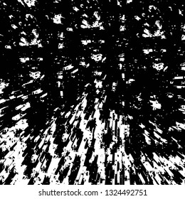 Rough, scratch, splatter grunge pattern design brush strokes. Overlay texture. Faded black-white dyed paper texture. Sketch grunge design. Use for poster, cover, banner, mock-up, stickers layout.