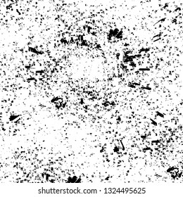 Rough, scratch, splatter grunge pattern design brush strokes. Overlay texture. Faded black-white dyed paper texture. Sketch grunge design. Use for poster, cover, banner, mock-up, stickers layout.