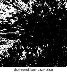 Rough, scratch, splatter grunge pattern design brush strokes. Overlay texture. Faded black-white dyed paper texture. Sketch grunge design. Use for poster, cover, banner, mock-up, stickers layout.