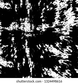 Rough, scratch, splatter grunge pattern design brush strokes. Overlay texture. Faded black-white dyed paper texture. Sketch grunge design. Use for poster, cover, banner, mock-up, stickers layout.