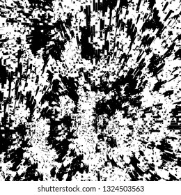 Rough, scratch, splatter grunge pattern design brush strokes. Overlay texture. Faded black-white dyed paper texture. Sketch grunge design. Use for poster, cover, banner, mock-up, stickers layout.