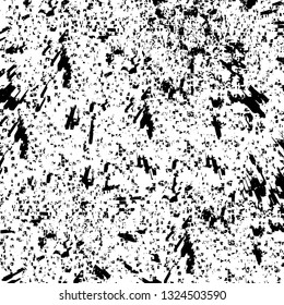 Rough, scratch, splatter grunge pattern design brush strokes. Overlay texture. Faded black-white dyed paper texture. Sketch grunge design. Use for poster, cover, banner, mock-up, stickers layout.